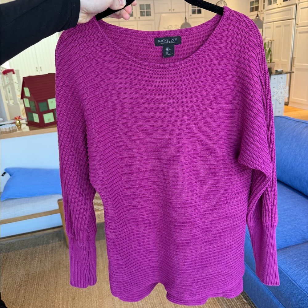 Rachel Zoe Fuchsia Crew Neck Sweater